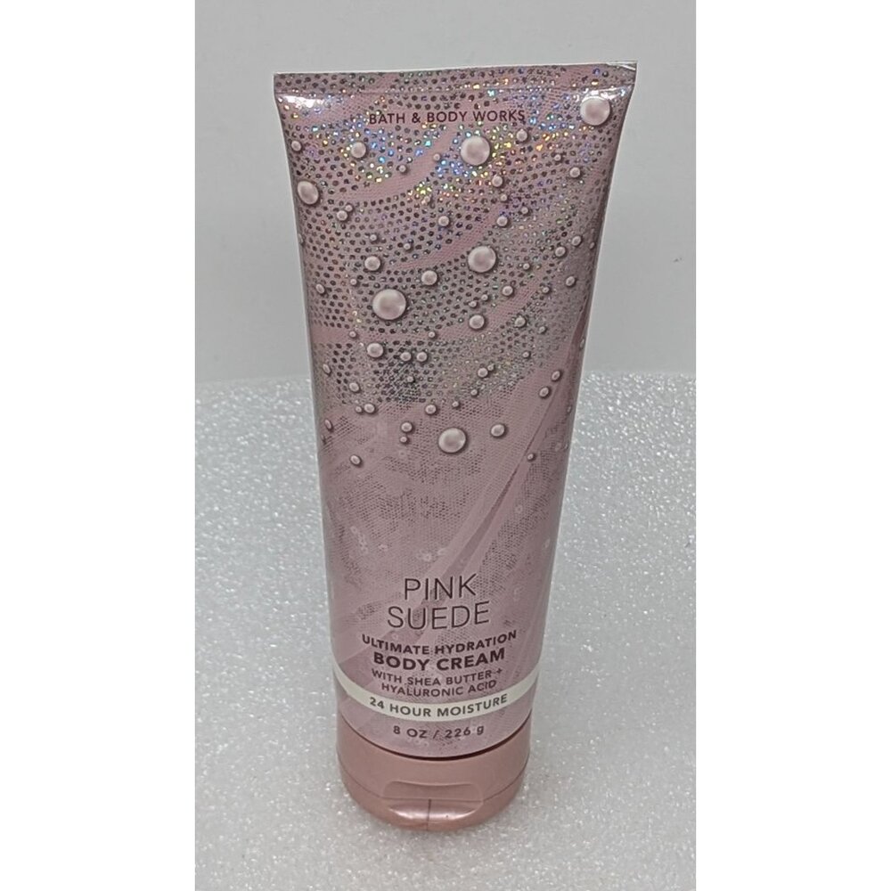 Bath & Body Works Pink Suede Ultimate Hydration Body Cream 8 Oz With Shea Butter